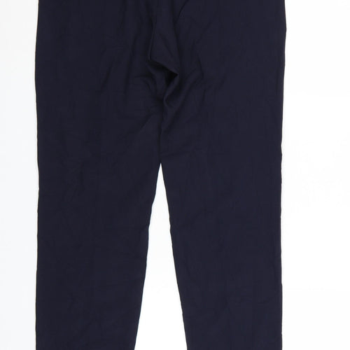 Marks and Spencer Men's Blue Slim Fit Trousers 34W 33L Polyester