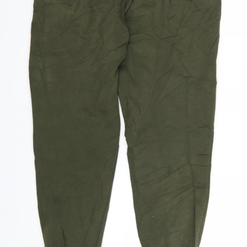 Puma Men's Green Jogger Trousers L Regular Fit Elastic Waist