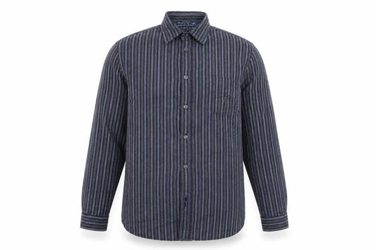 Rocha John Rocha Men's Blue Striped Long Sleeve Regular Fit Dress Shirt M