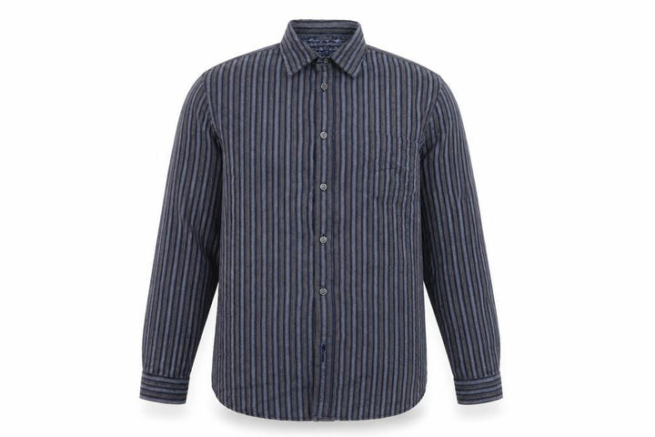 Rocha John Rocha Men's Blue Striped Long Sleeve Regular Fit Dress Shirt M