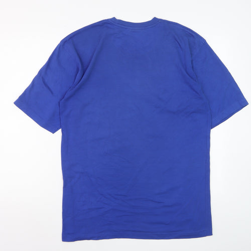 Slazenger Men's Blue Regular Fit Cotton Graphic T-Shirt Size M