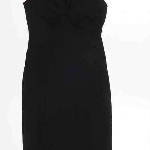 Hobbs Women’s Black Size 8 Sleeveless Sheath Knee Length Dress