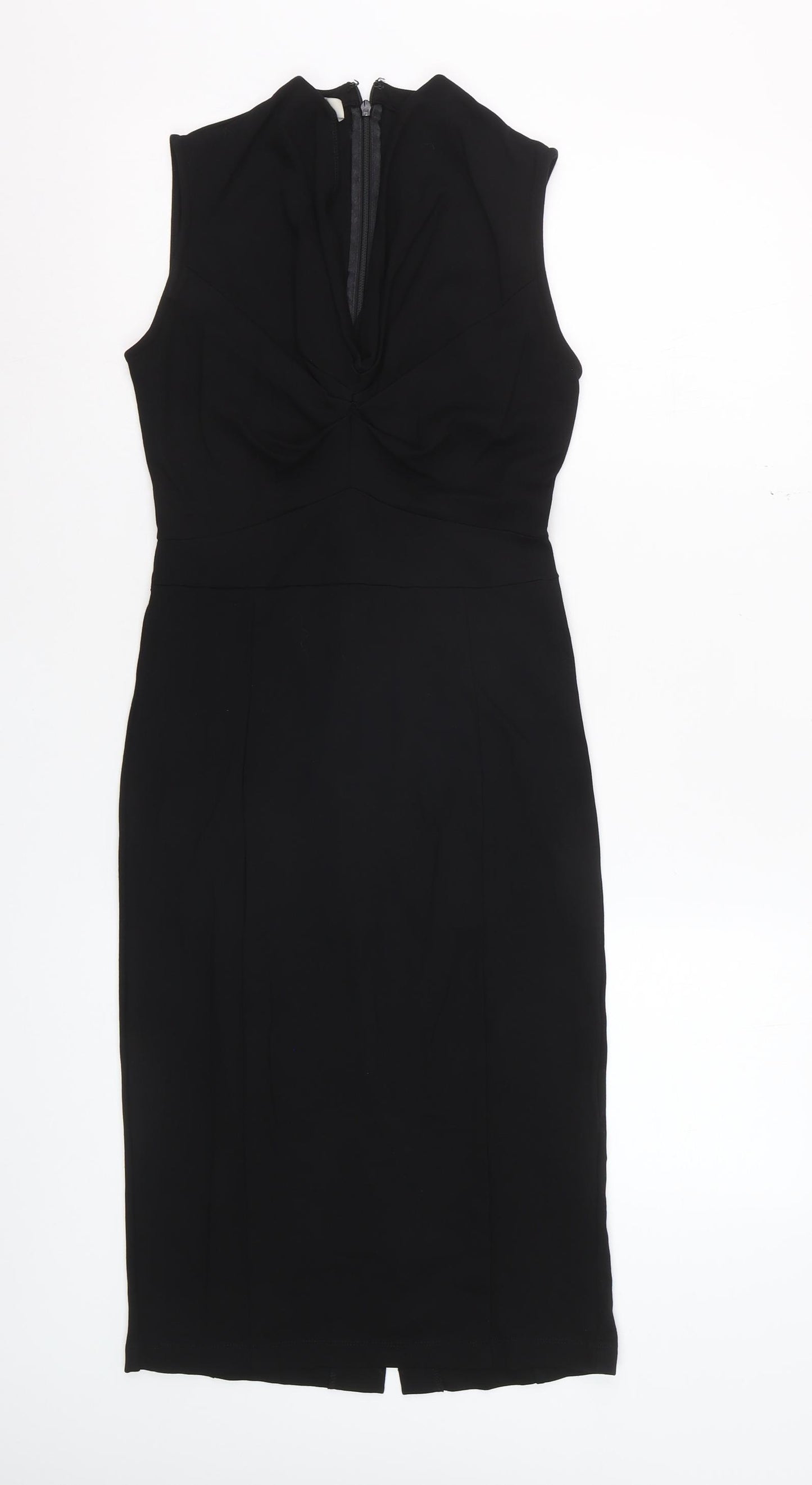 Hobbs Women’s Black Size 8 Sleeveless Sheath Knee Length Dress