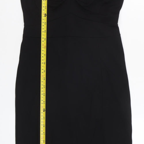 Hobbs Women’s Black Size 8 Sleeveless Sheath Knee Length Dress