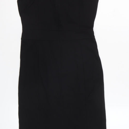 Hobbs Women’s Black Size 8 Sleeveless Sheath Knee Length Dress