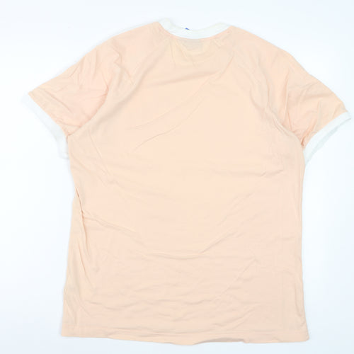 Adidas Women's Pink Crew Neck Short Sleeve Cotton T-Shirt Size L