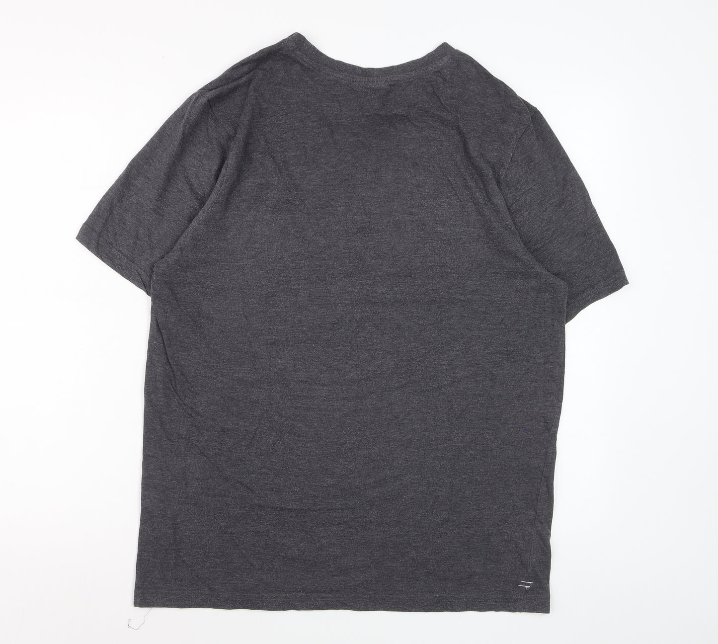 Slazenger Men's Grey Crew Neck Short Sleeve Cotton Blend T-Shirt M