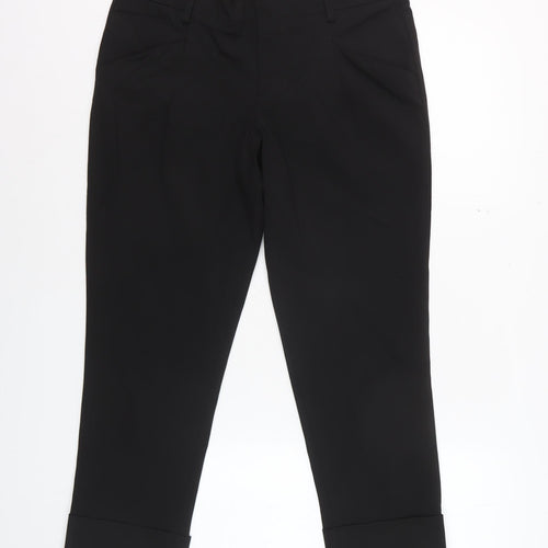 Gap Women Black UK 6 Cropped Trousers Polyester Blend