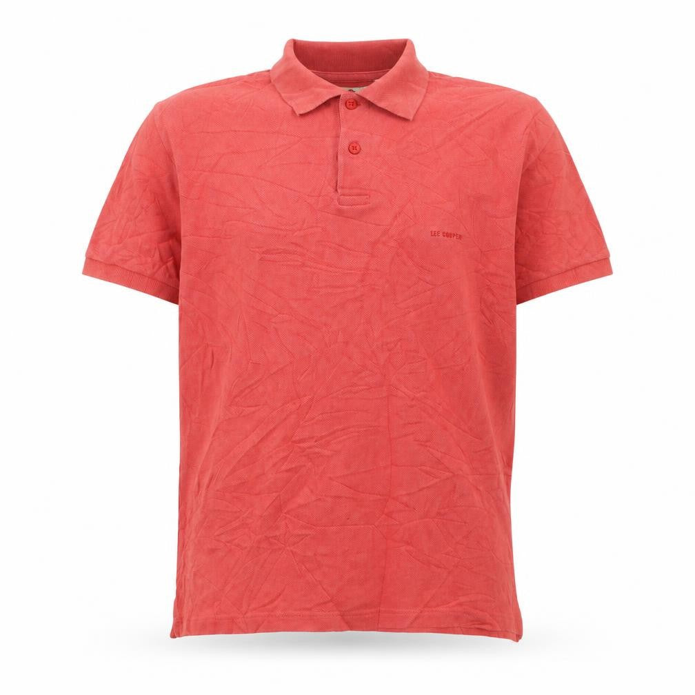 Lee Cooper Men's Red Cotton Polo Shirt Size M Short Sleeve