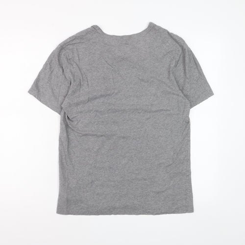 Hugo Boss Men's Grey Crew Neck Cotton T-Shirt Size M