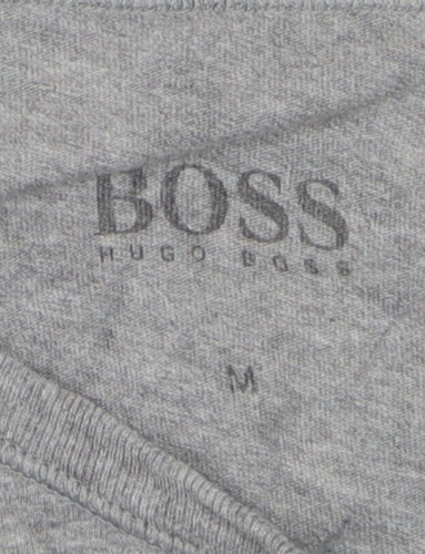 Hugo Boss Men's Grey Crew Neck Cotton T-Shirt Size M