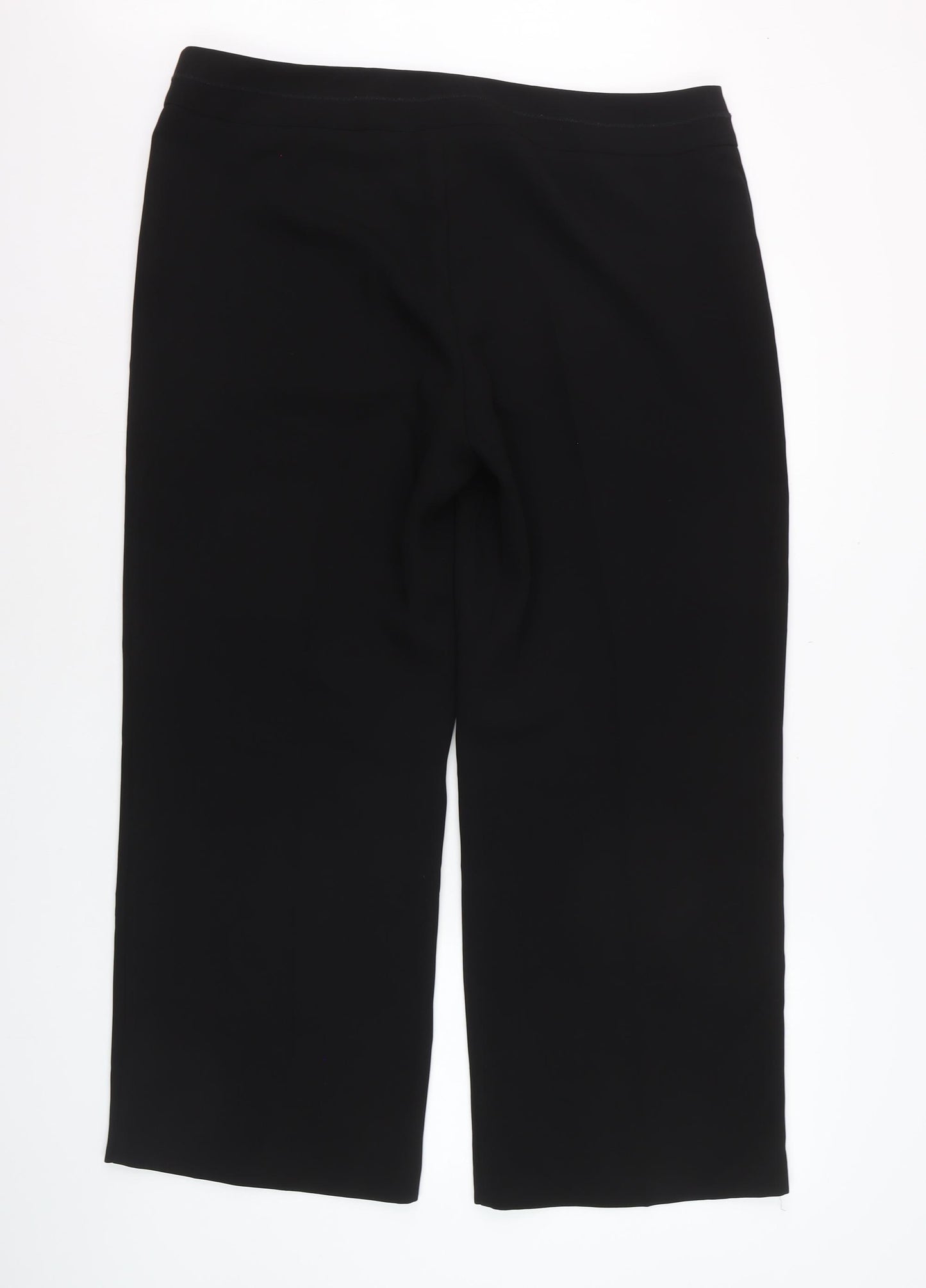 Marks and Spencer Women's Black Size 18 Short Straight Leg Trousers