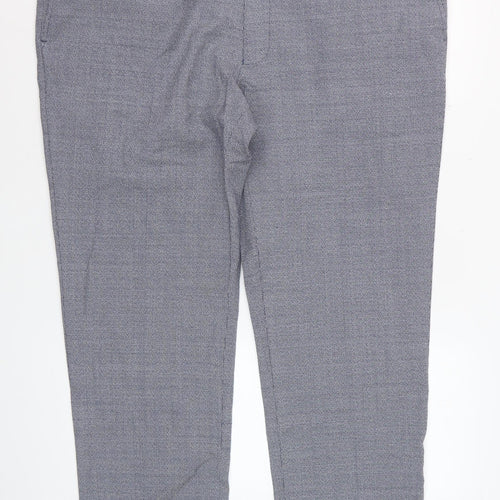 Marks and Spencer Men's Grey Wool Dress Pants 42W 31L Check Formal Trousers