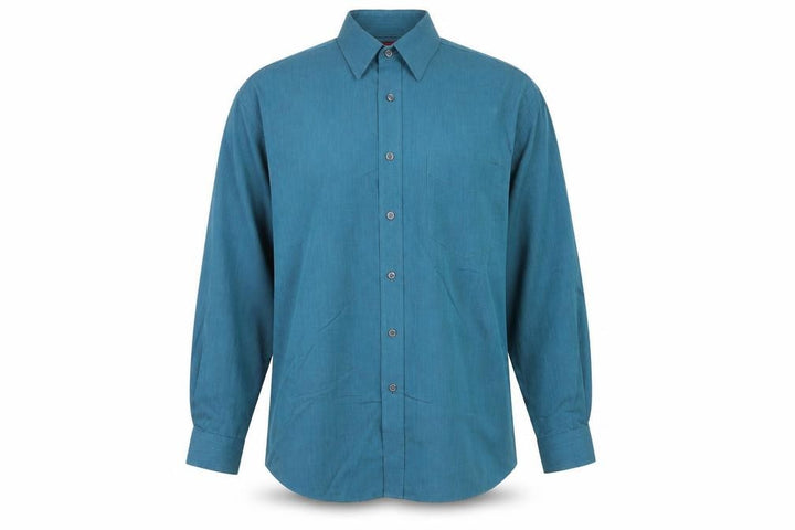 Burton Menswear Blue 16.5 Collared Long Sleeve Non-Iron Formal Shirt