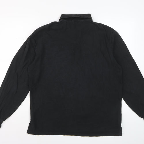 Ralph Lauren Men's Black Long Sleeve Slim Fit Cotton Polo Shirt L