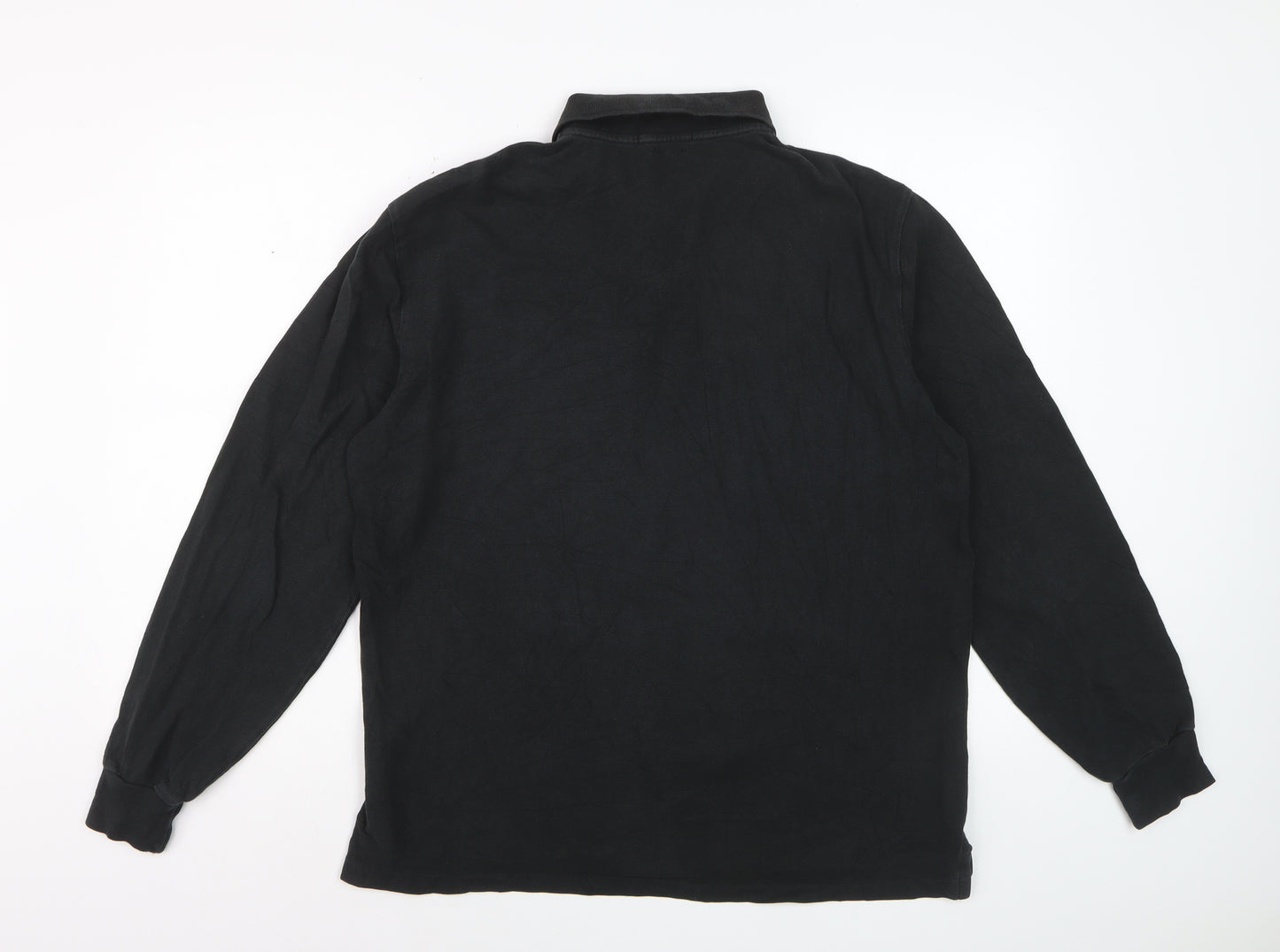Ralph Lauren Men's Black Long Sleeve Slim Fit Cotton Polo Shirt L