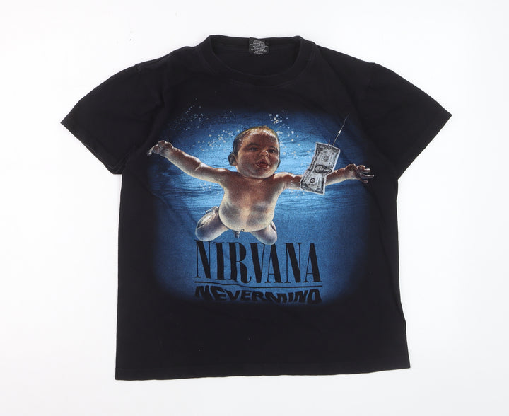 Hot Rock Women’s Black Nirvana Nevermind Graphic T-Shirt S