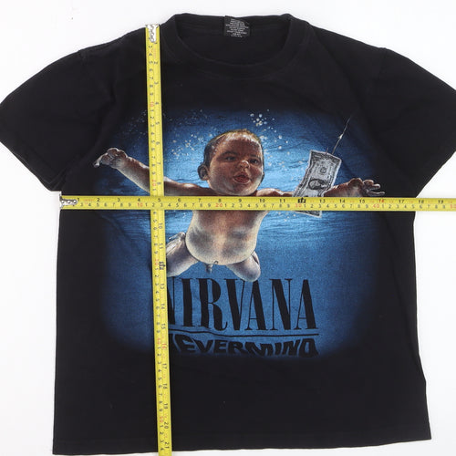 Hot Rock Women’s Black Nirvana Nevermind Graphic T-Shirt S