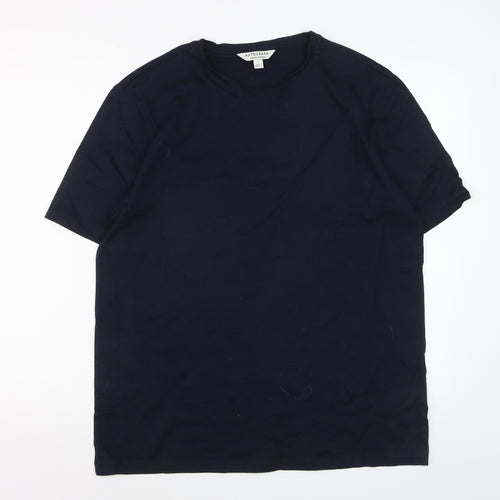 Marks and Spencer Autograph Men's Navy Supima Cotton Crew Neck T-Shirt Size L