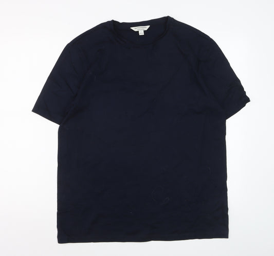 Marks and Spencer Autograph Men's Navy Supima Cotton Crew Neck T-Shirt Size L