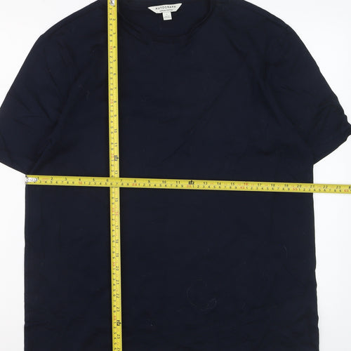 Marks and Spencer Autograph Men's Navy Supima Cotton Crew Neck T-Shirt Size L