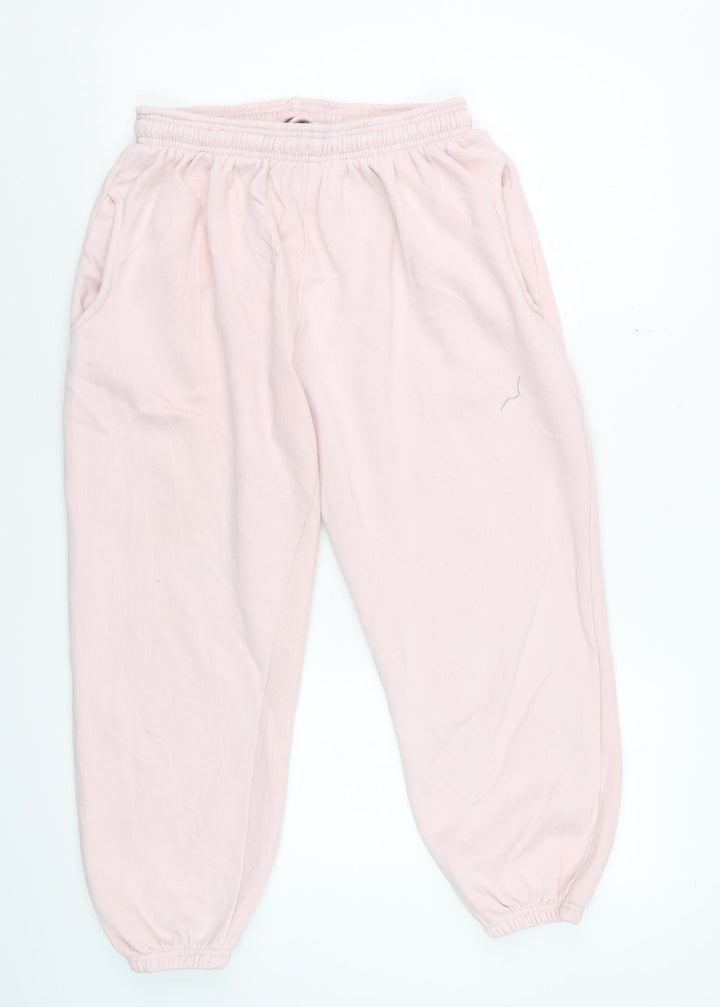 Rising Womens Pink M/L Jogger Sweatpants Cotton Blend