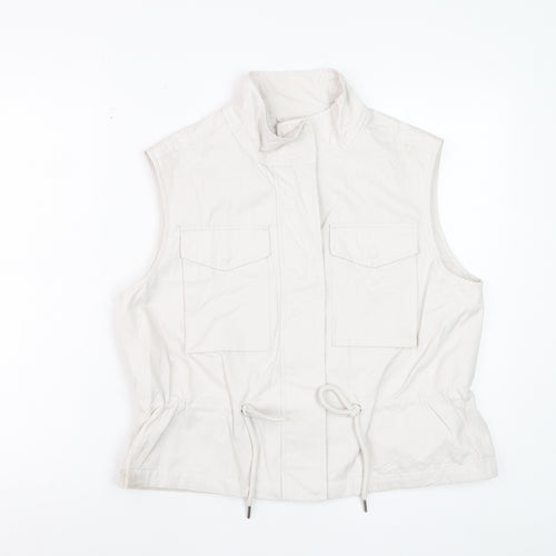 Marks and Spencer Women’s Ivory Cotton Blend Sleeveless Waistcoat Size 10