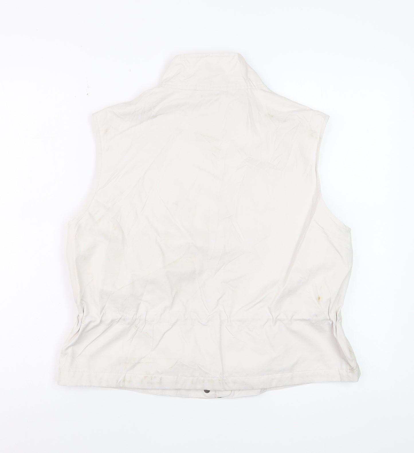Marks and Spencer Women’s Ivory Cotton Blend Sleeveless Waistcoat Size 10