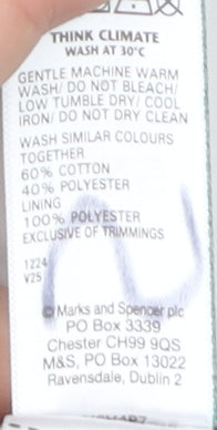 Marks and Spencer Women’s Ivory Cotton Blend Sleeveless Waistcoat Size 10