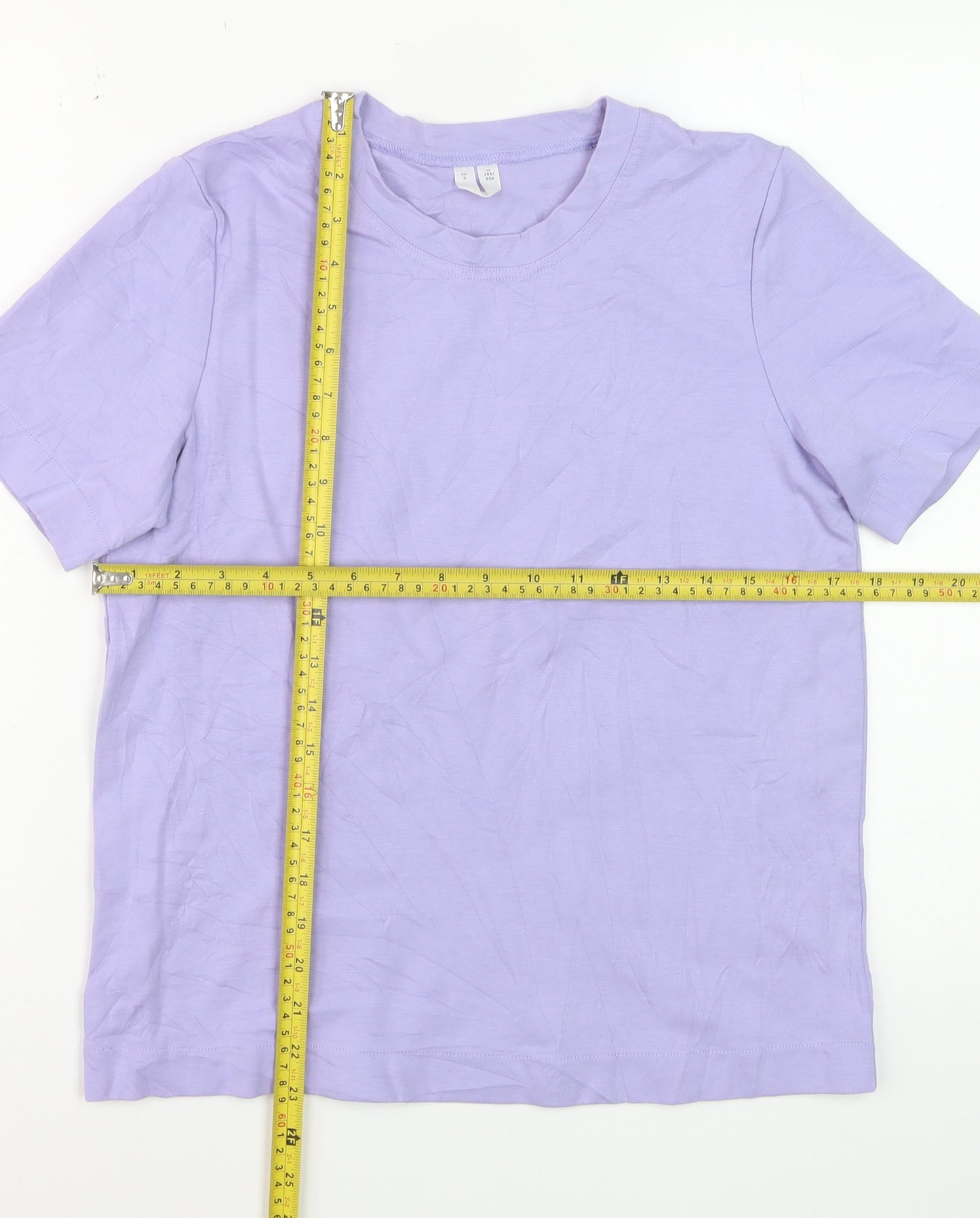 Arket Women's Purple Cotton Blend Basic Short Sleeve T-Shirt Size S