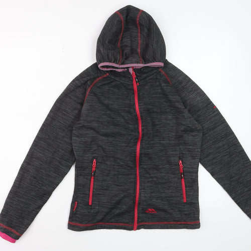 Trespass Women Grey Hooded Full Zip Outdoor Jacket UK 10
