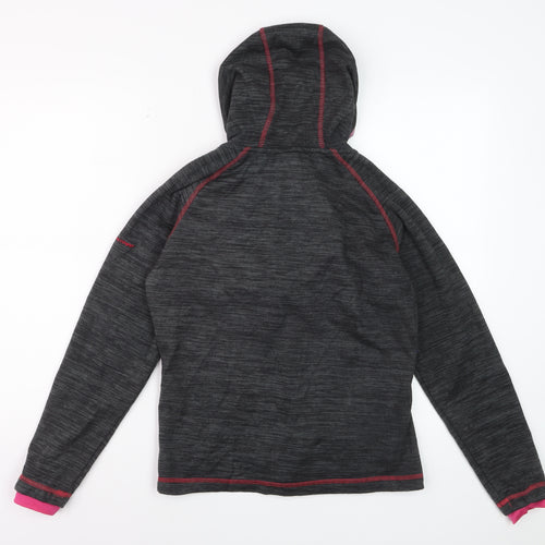 Trespass Women Grey Hooded Full Zip Outdoor Jacket UK 10