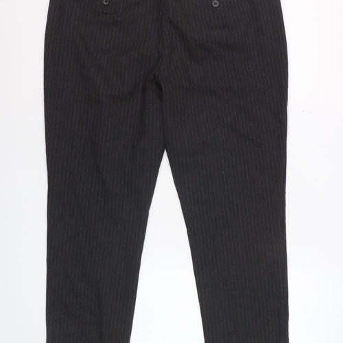 Gap Women Black Pinstripe Slim Cropped Trousers UK12