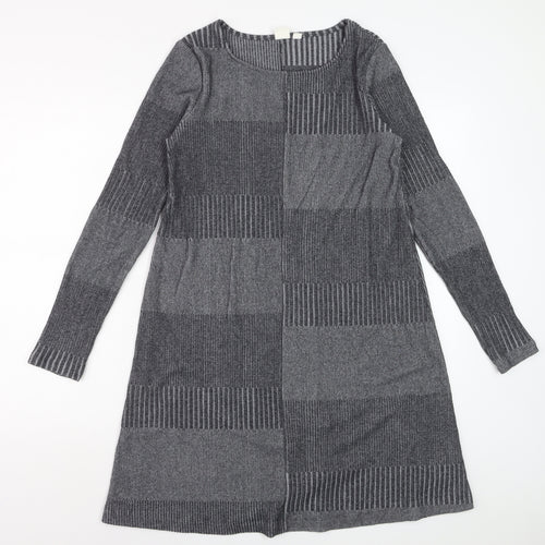 GAP Women’s Grey Knit Shift Dress XS Long Sleeve Casual