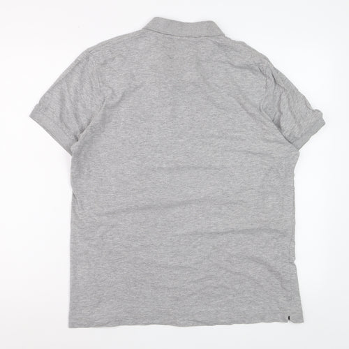 French Connection Men’s Grey Polo Shirt XL Cotton Blend