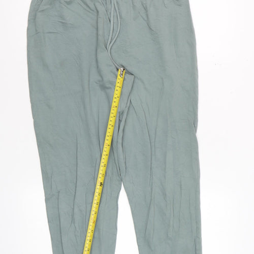 H&M Womens Green Cotton Jogger Trousers Size M