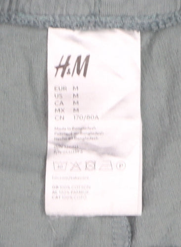 H&M Womens Green Cotton Jogger Trousers Size M