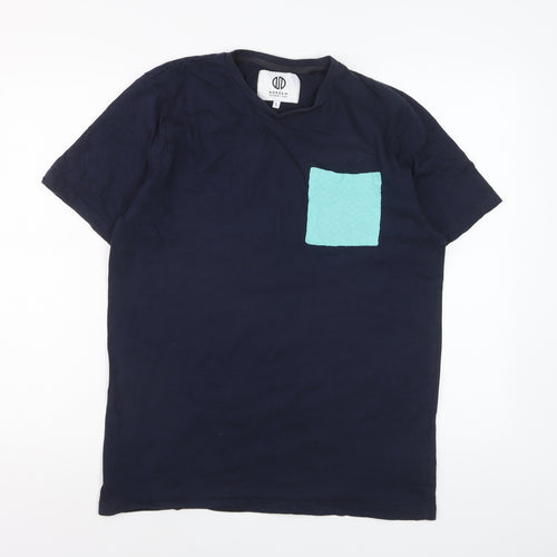 Nordam Men’s Blue Cotton Colourblock Pocket T-Shirt Size L