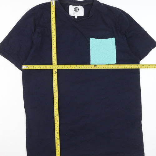 Nordam Men’s Blue Cotton Colourblock Pocket T-Shirt Size L