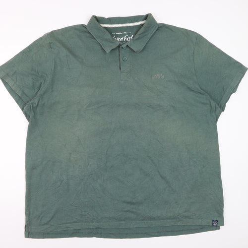 Weird Fish Mens Green 3XL Cotton Blend Short Sleeve Polo Shirt