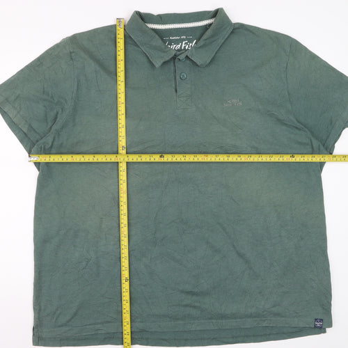Weird Fish Mens Green 3XL Cotton Blend Short Sleeve Polo Shirt