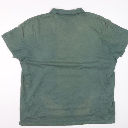Weird Fish Mens Green 3XL Cotton Blend Short Sleeve Polo Shirt