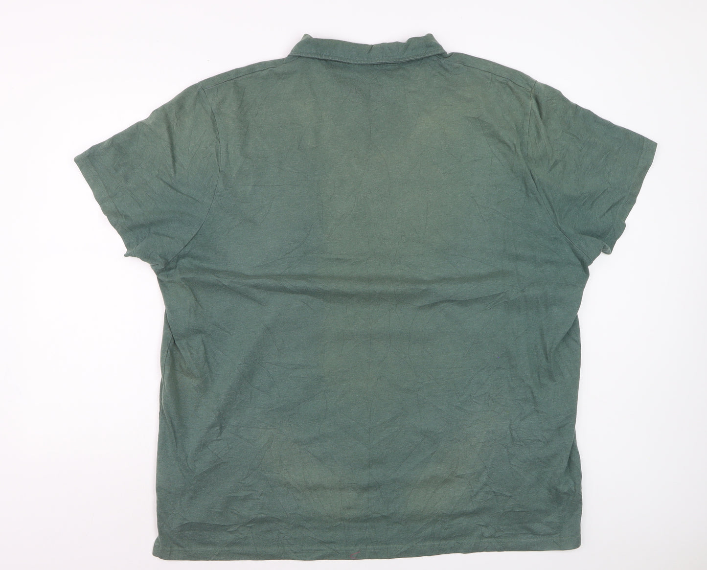 Weird Fish Mens Green 3XL Cotton Blend Short Sleeve Polo Shirt