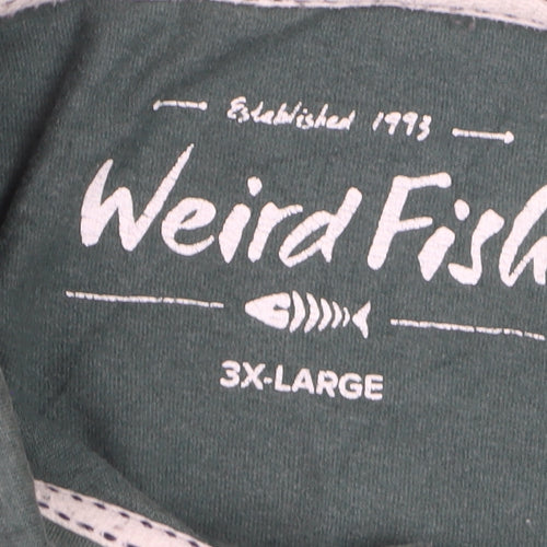Weird Fish Mens Green 3XL Cotton Blend Short Sleeve Polo Shirt