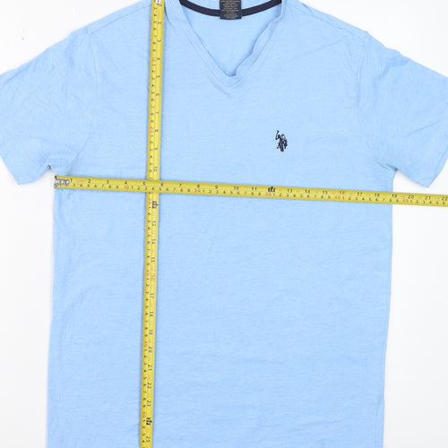 U.S. Polo Assn. Men's Blue V-Neck Short Sleeve Cotton T-Shirt Size S