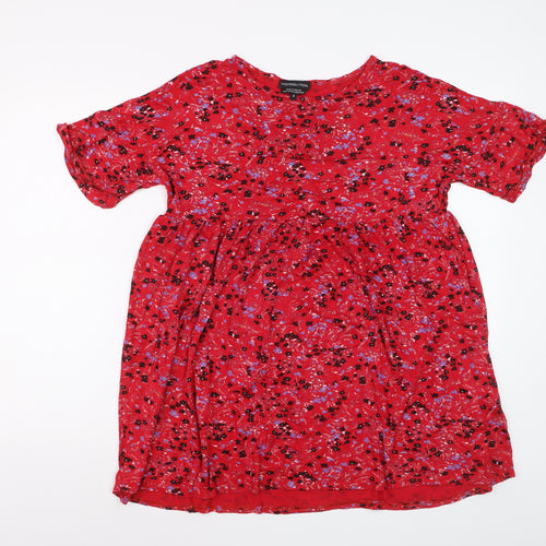Wednesday's Girl Women's Red Floral Skater Dress Size S