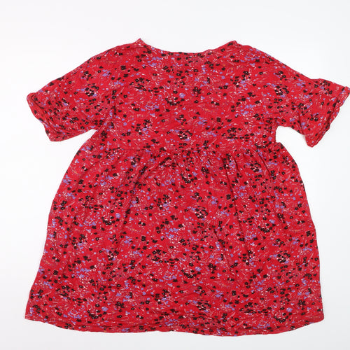 Wednesday's Girl Women's Red Floral Skater Dress Size S