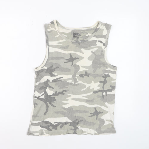 Denim Seventy Three Women's Grey Camouflage Tank Top Size L