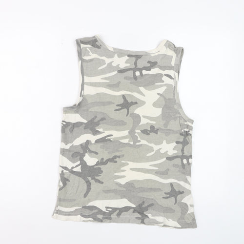 Denim Seventy Three Women's Grey Camouflage Tank Top Size L