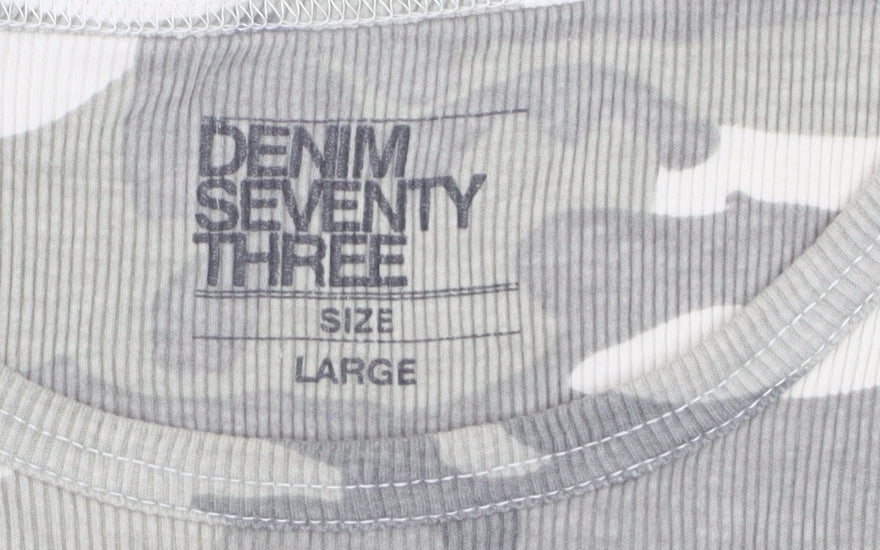 Denim Seventy Three Women's Grey Camouflage Tank Top Size L